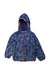 A Navy Rain Jackets from Emporio Armani in size 6T for girl. (Front View)