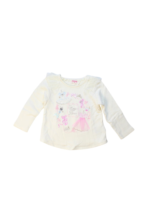 A Pink Long Sleeve Tops from Mezzo Piano in size 18-24M for girl. (Front View)
