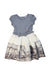 A Grey Short Sleeve Dresses from Monnalisa in size 4T for girl. (Front View)