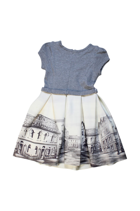 A Grey Short Sleeve Dresses from Monnalisa in size 4T for girl. (Back View)