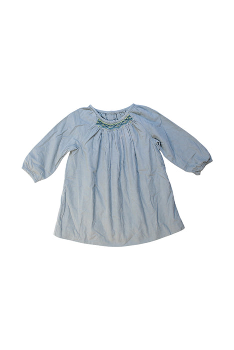 A Blue Long Sleeve Dresses from Jacadi in size 12-18M for girl. (Front View)