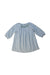 A Blue Long Sleeve Dresses from Jacadi in size 12-18M for girl. (Front View)
