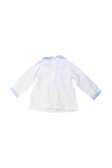A White Long Sleeve Shirts from dulces in size 6-12M for girl. (Back View)