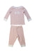 A Pink Pyjama Sets from Mori in size 6-12M for neutral. (Front View)