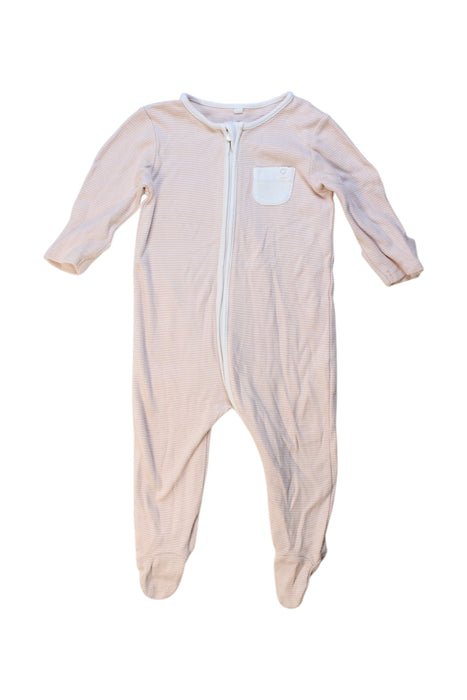 A Peach Onesies from Mori in size 6-12M for neutral. (Front View)