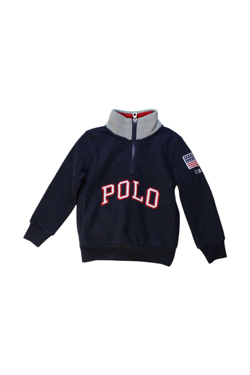 A Navy Zippered Sweatshirts from Polo Ralph Lauren in size 2T for boy. (Front View)