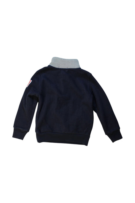 A Navy Zippered Sweatshirts from Polo Ralph Lauren in size 2T for boy. (Back View)