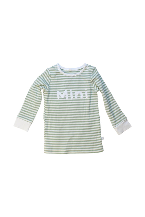 A Green Long Sleeve Tops from Mori in size 6-12M for boy. (Front View)