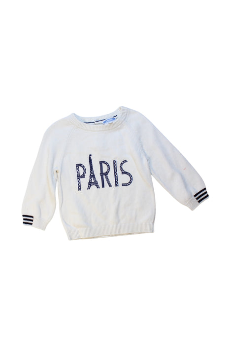 A White Long Sleeve Tops from Jacadi in size 12-18M for boy. (Front View)