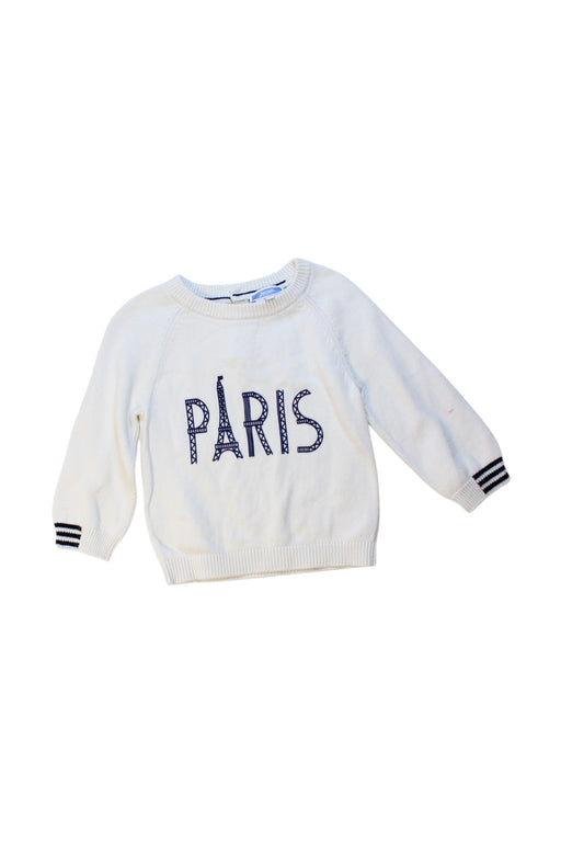 A White Long Sleeve Tops from Jacadi in size 12-18M for boy. (Front View)