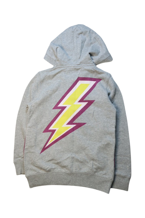 A Grey Zippered Sweatshirts from Boden in size 6T for boy. (Back View)