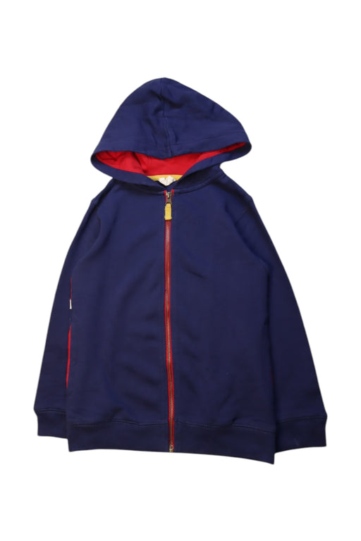 A Navy Zippered Sweatshirts from Boden in size 6T for boy. (Front View)