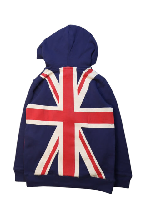 A Navy Zippered Sweatshirts from Boden in size 6T for boy. (Back View)