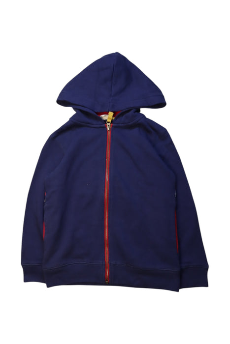 A Navy Zippered Sweatshirts from Boden in size 4T for boy. (Front View)