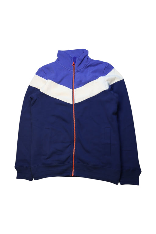 A Blue Zippered Sweatshirts from Boden in size 11Y for boy. (Front View)