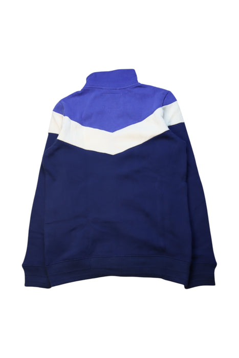 A Blue Zippered Sweatshirts from Boden in size 11Y for boy. (Back View)