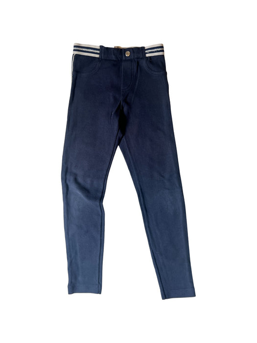 A Navy Casual Pants from Petit Bateau in size 6T for girl. (Front View)
