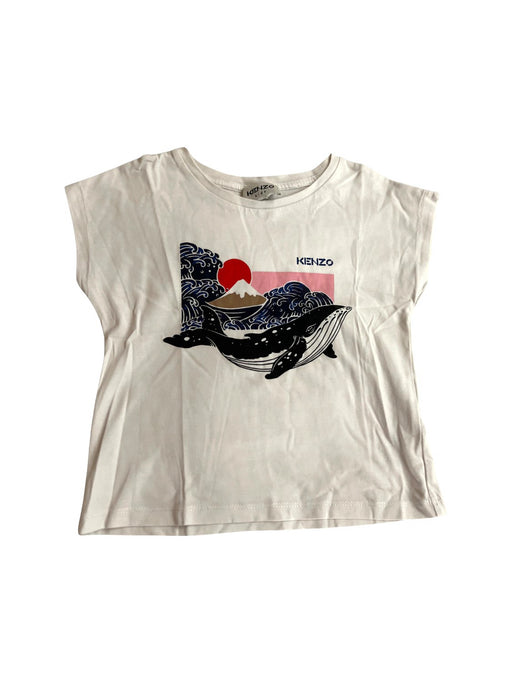 A White Short Sleeve T Shirts from Kenzo in size 5T for girl. (Front View)
