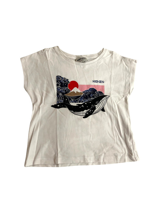 A White Short Sleeve T Shirts from Kenzo in size 5T for girl. (Front View)