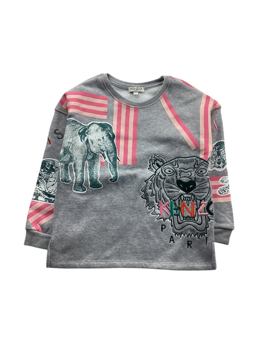 A Grey Crewneck Sweatshirts from Kenzo in size 5T for girl. (Front View)