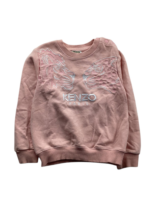 A Pink Crewneck Sweatshirts from Kenzo in size 4T for girl. (Front View)
