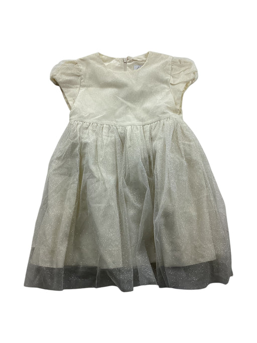 A Ivory Short Sleeve Dresses from MAGIL in size 4T for girl. (Front View)