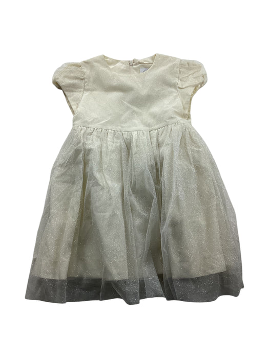A Ivory Short Sleeve Dresses from MAGIL in size 4T for girl. (Front View)