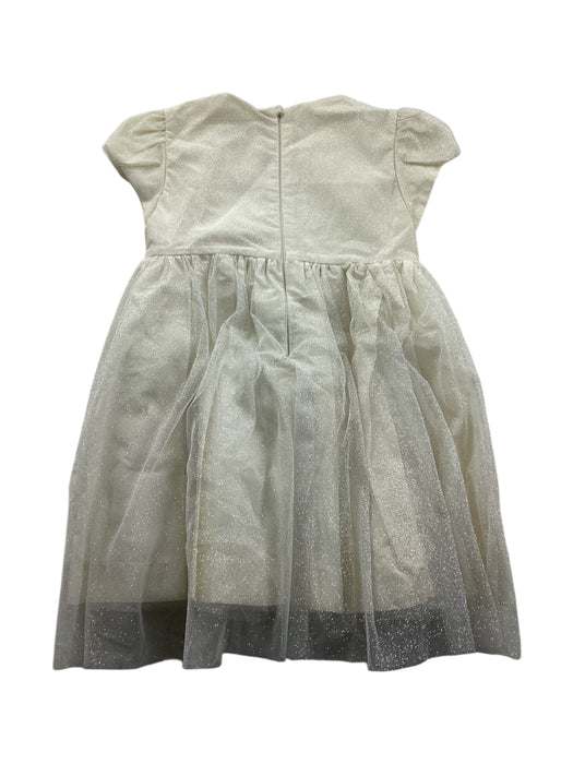 A Ivory Short Sleeve Dresses from MAGIL in size 4T for girl. (Back View)
