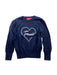 A Navy Knit Sweaters from Ferrari in size 4T for girl. (Front View)