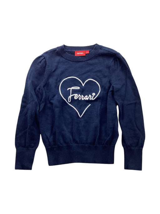 A Navy Knit Sweaters from Ferrari in size 4T for girl. (Front View)