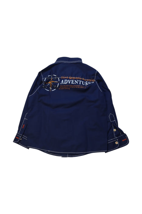 A Navy Long Sleeve Shirts from Shanghai Tang in size 2T for boy. (Back View)