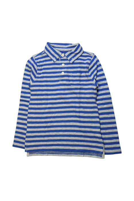 A Blue Long Sleeve Polos from Crewcuts in size 3T for boy. (Front View)