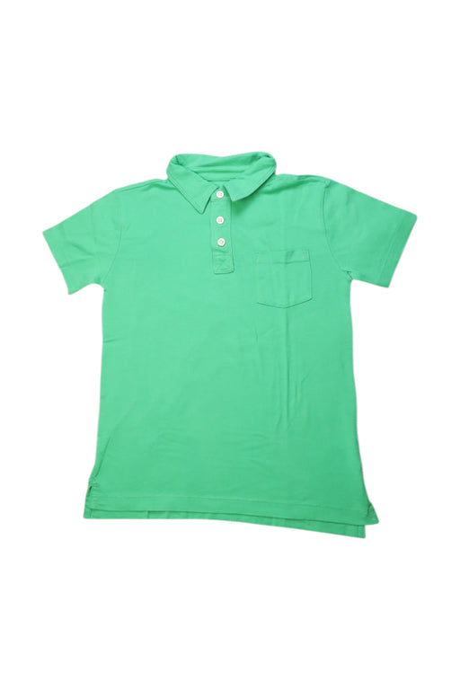 A Green Short Sleeve Polos from Crewcuts in size 6T for boy. (Front View)