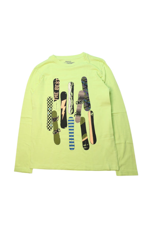 A Green Long Sleeve T Shirts from Crewcuts in size 12Y for boy. (Front View)