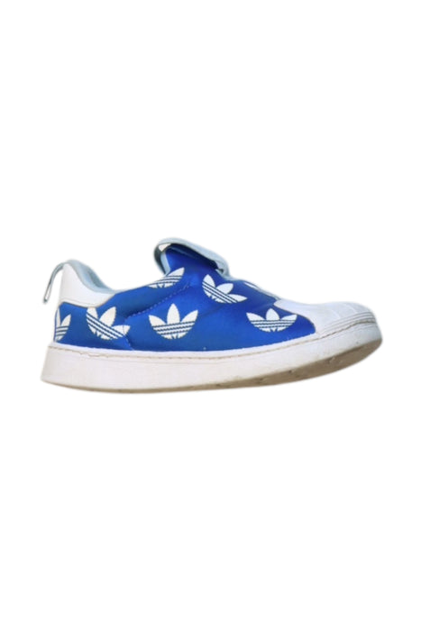 A Blue Sneakers from Adidas in size 3T for neutral. (Front View)