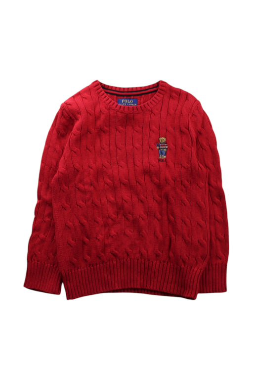 A Red Knit Sweaters from Polo Ralph Lauren in size 5T for boy. (Front View)