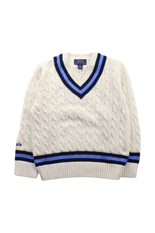 A White Sweater Vests from Polo Ralph Lauren in size 5T for boy. (Front View)