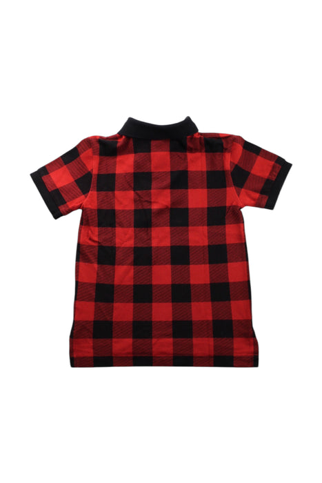 A Red Short Sleeve Polos from Polo Ralph Lauren in size 4T for boy. (Back View)