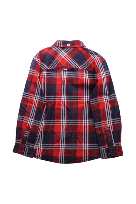 A Red Long Sleeve Shirts from Tommy Hilfiger in size 5T for boy. (Back View)