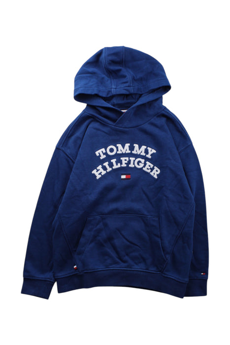 A Blue Hooded Sweatshirts from Tommy Hilfiger in size 5T for neutral. (Front View)