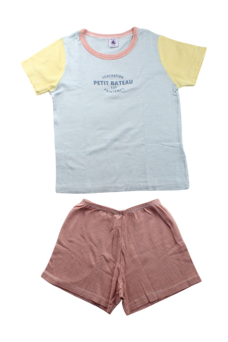 A Multicolour Pyjama Sets from Petit Bateau in size 6T for neutral. (Front View)