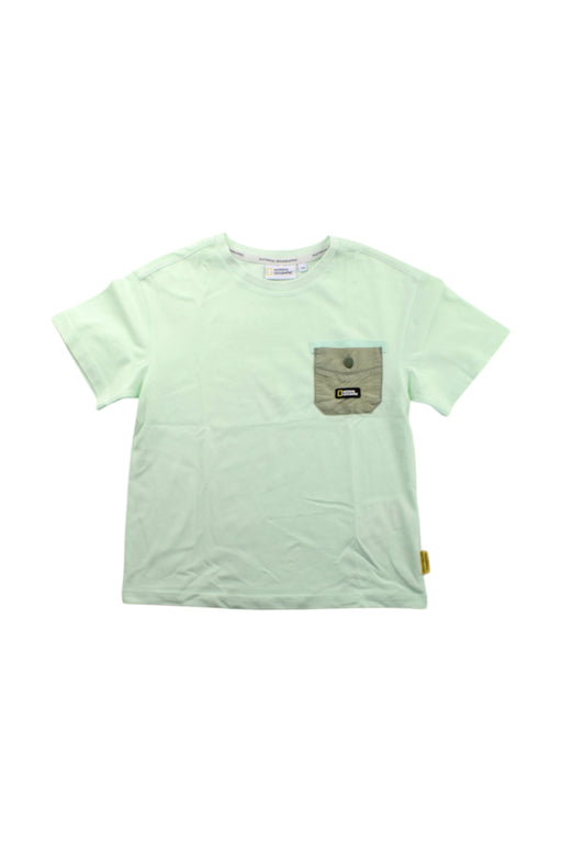 A Green Short Sleeve T Shirts from National Geographic in size 4T for neutral. (Front View)