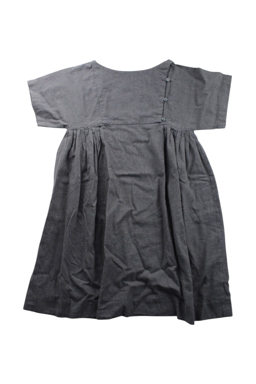 A Grey Short Sleeve Dresses from Bonpoint in size 8Y for girl. (Front View)