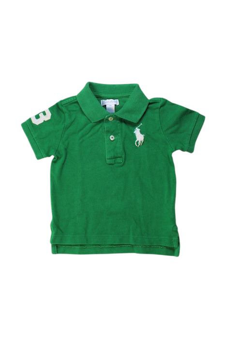 A Green Short Sleeve Polos from Ralph Lauren in size 2T for boy. (Front View)
