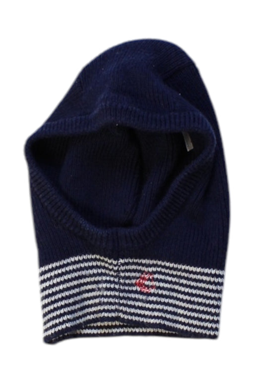 A Navy Winter Hats from Petit Bateau in size 18-24M for boy. (Front View)