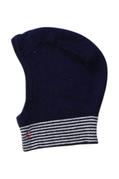 A Navy Winter Hats from Petit Bateau in size 18-24M for boy. (Back View)