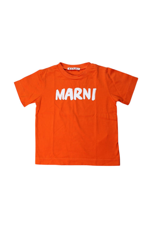 A Orange Short Sleeve T Shirts from Marni in size 5T for boy. (Front View)