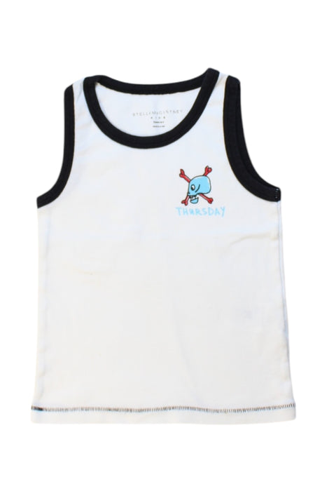 A Black Sleeveless T Shirts from Stella McCartney in size 5T for boy. (Front View)