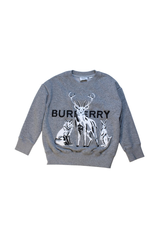 A Grey Crewneck Sweatshirts from Burberry in size 4T for boy. (Front View)