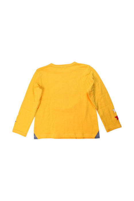 A Yellow Long Sleeve Tops from Miki House in size 6T for boy. (Back View)
